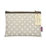 Accessory Pouch - Hearts White